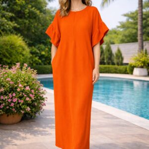 Aaira Kaftan Ruffle - CEY Ironless Clothing