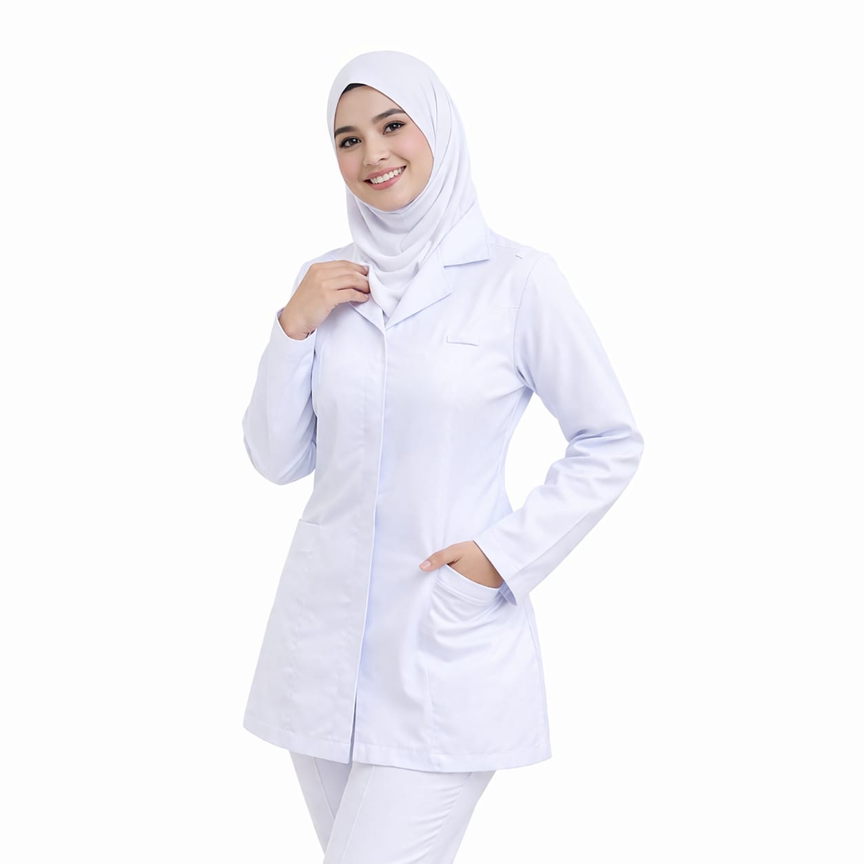 Uniform For Student Nurse (BIP) – Hidden Zip & Slim Fit (Top & Pants)