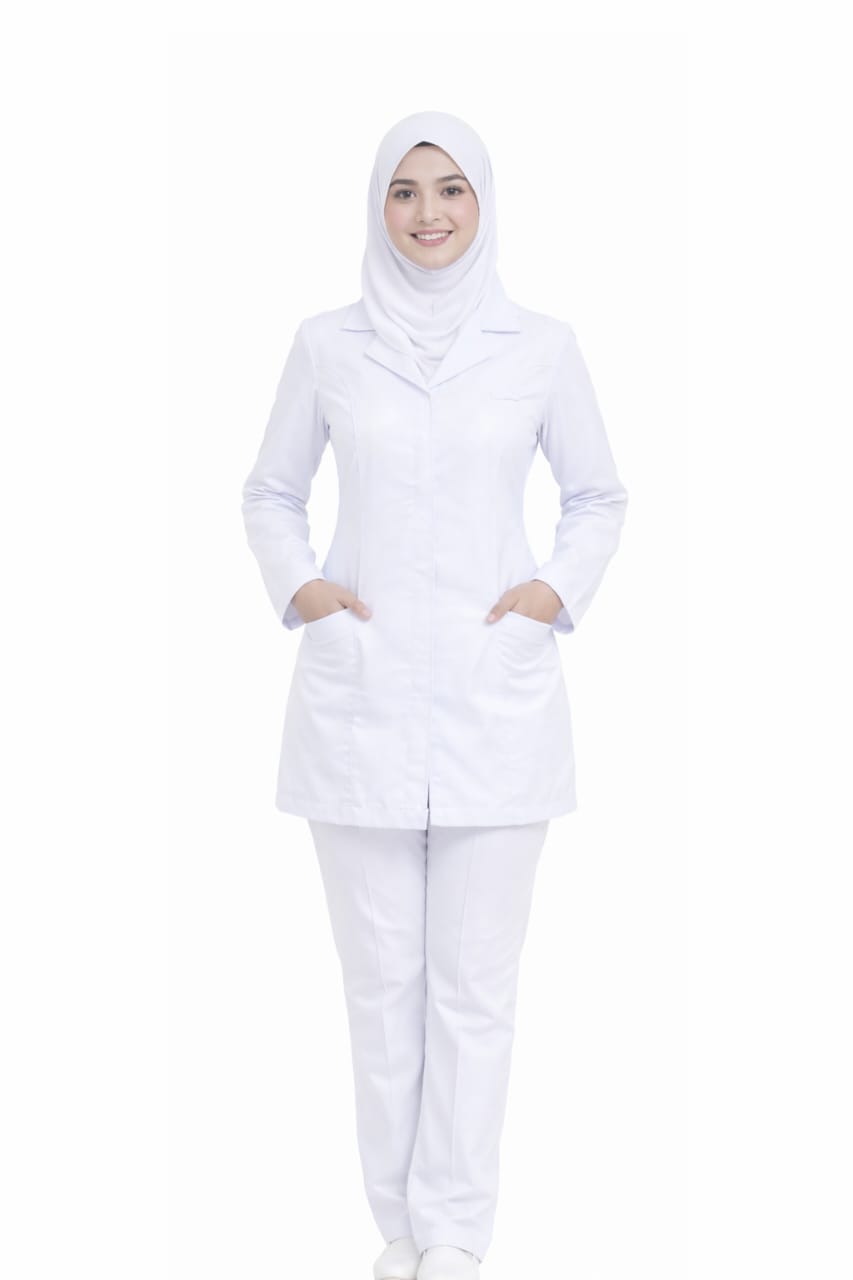 Uniform For Student Nurse (BIP) – Hidden Zip & Slim Fit (Top & Pants) - Image 2